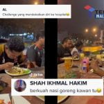 Sekumpulan Lelaki Buat Challenge Makan Dalam Hujan Raih Perhatian Ramai
