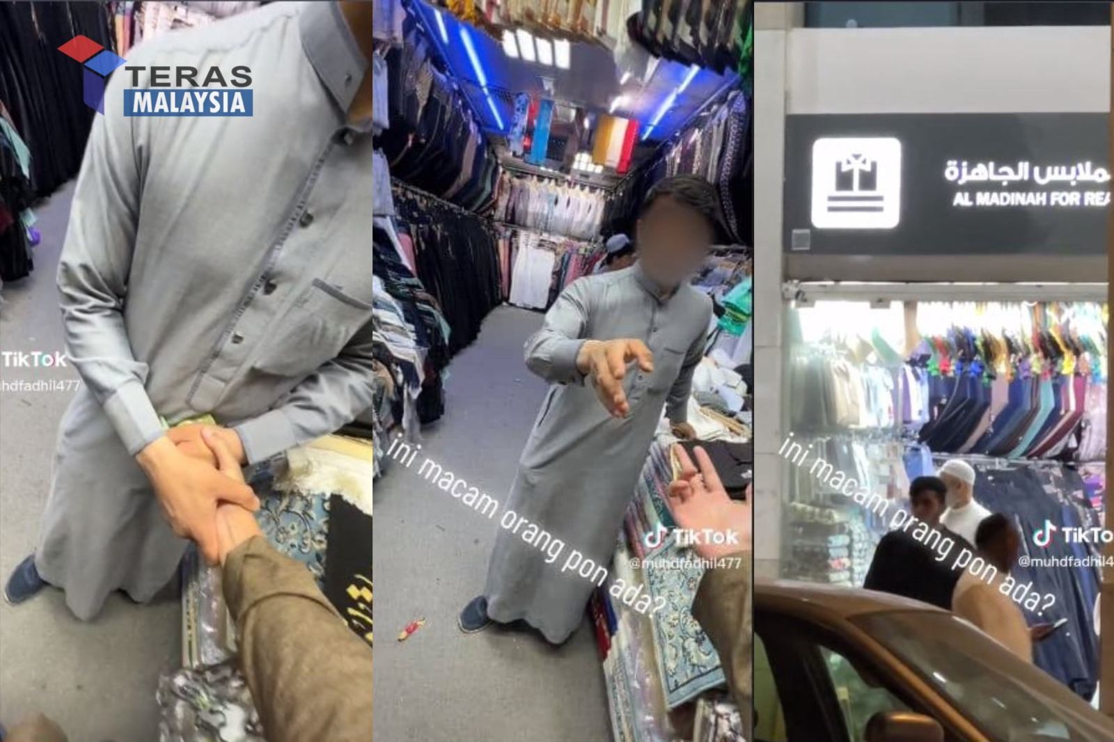Lelaki terkejut penjual tarik tangan dan rampas duit paksa beli barang masa cuci mata di Madinah